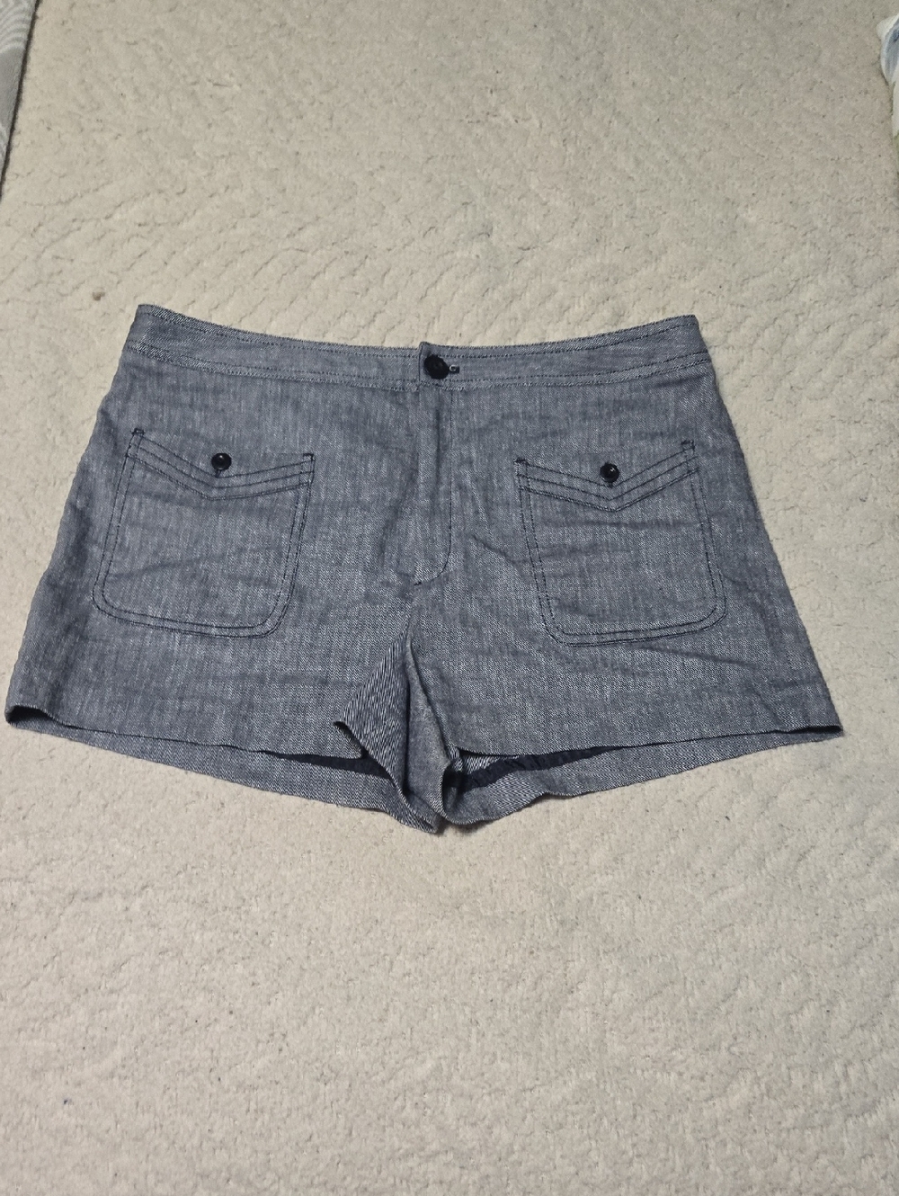 Cartonnier By Anthropologie Gray Chambray Women's Shorts
